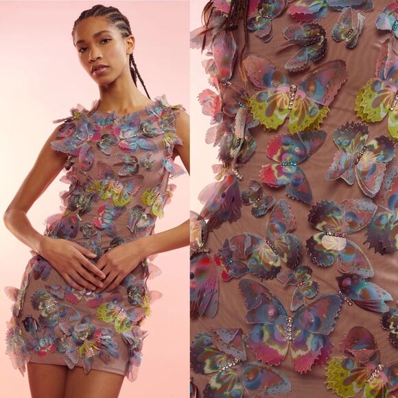 Cynthia Rowley Dresses & Skirts - Cynthia Rowley Butterfly Appliqué Mini dress Size 4